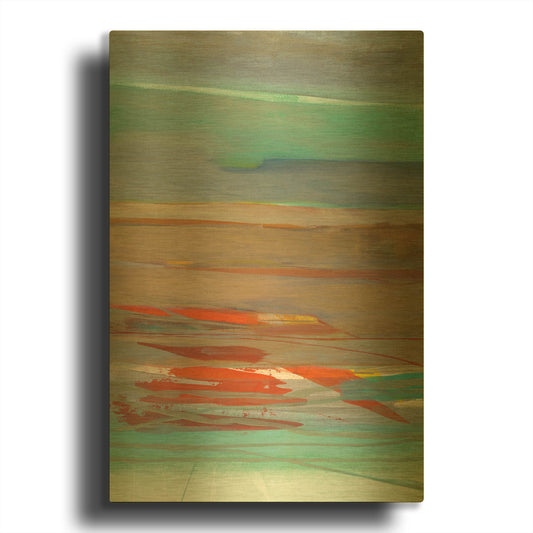 'Layers' By Jo Maye Gold Metal Wall Art