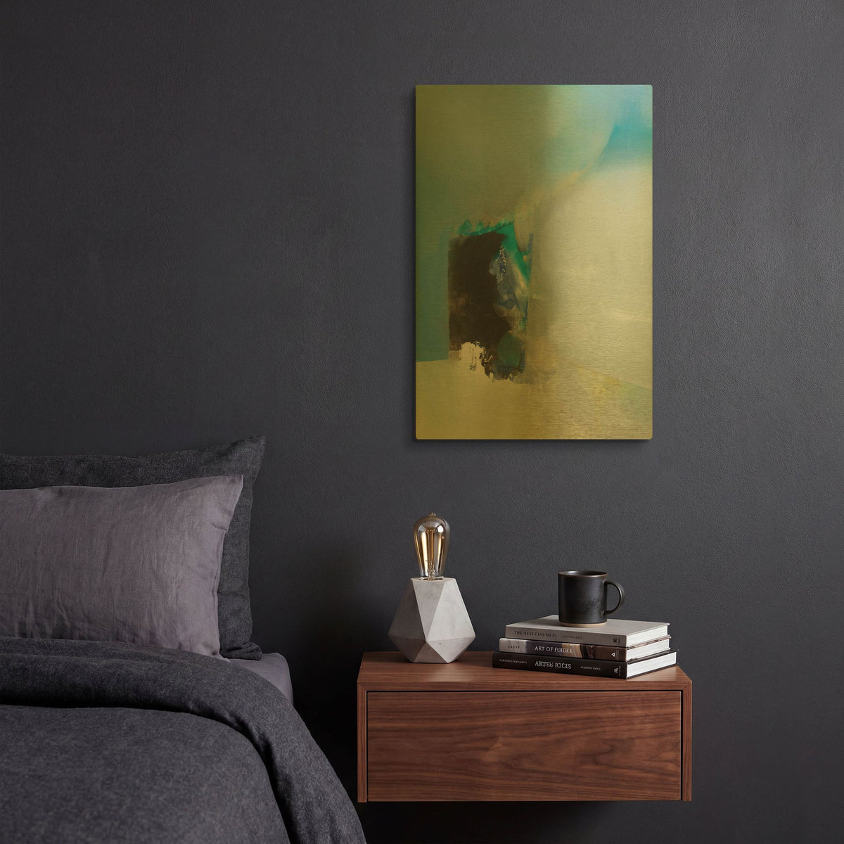 'Opening' By Jo Maye Gold Metal Wall Art
