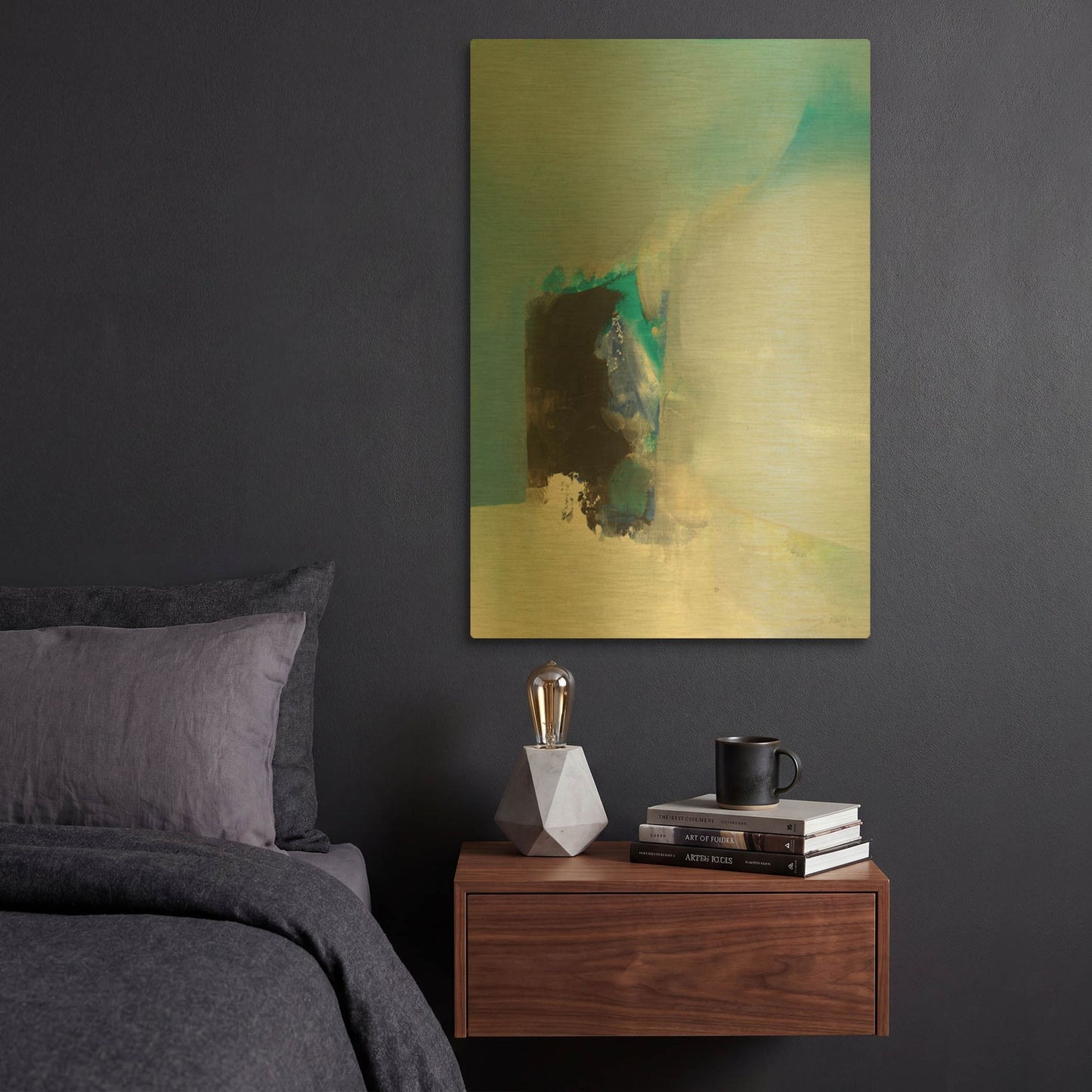'Opening' By Jo Maye Gold Metal Wall Art
