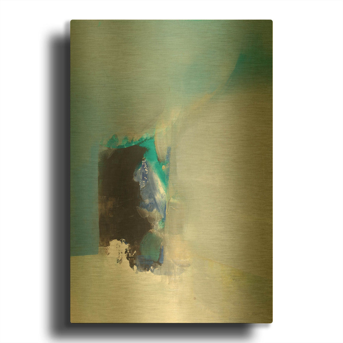 'Opening' By Jo Maye Gold Metal Wall Art