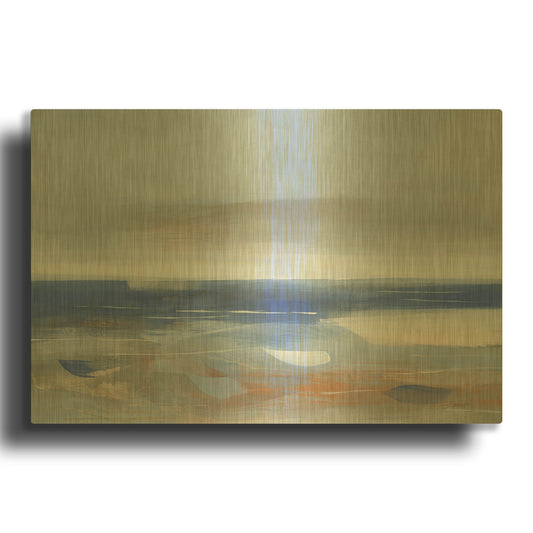 'Calm Sea' By Jo Maye Gold Metal Wall Art