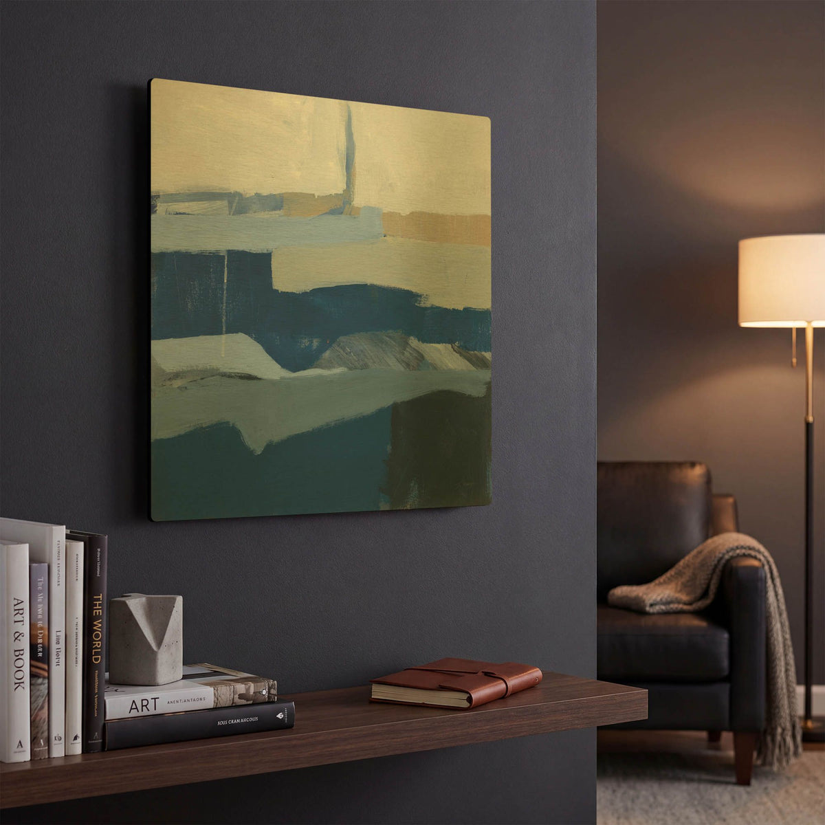 'Crisp Day' By Jo Maye Gold Metal Wall Art