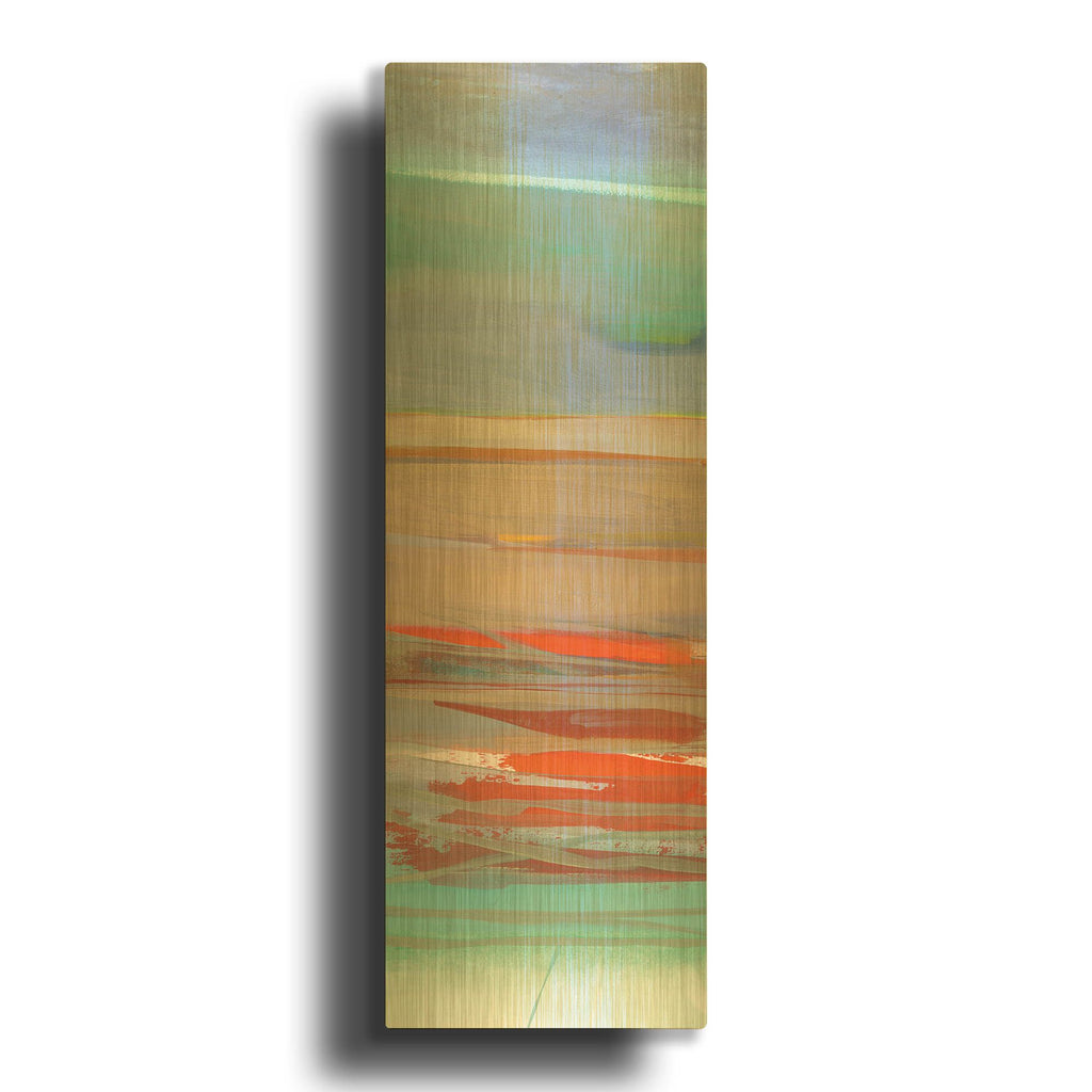'Layers II' By Jo Maye Gold Metal Wall Art