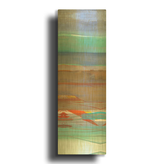 'Layers III' By Jo Maye Gold Metal Wall Art