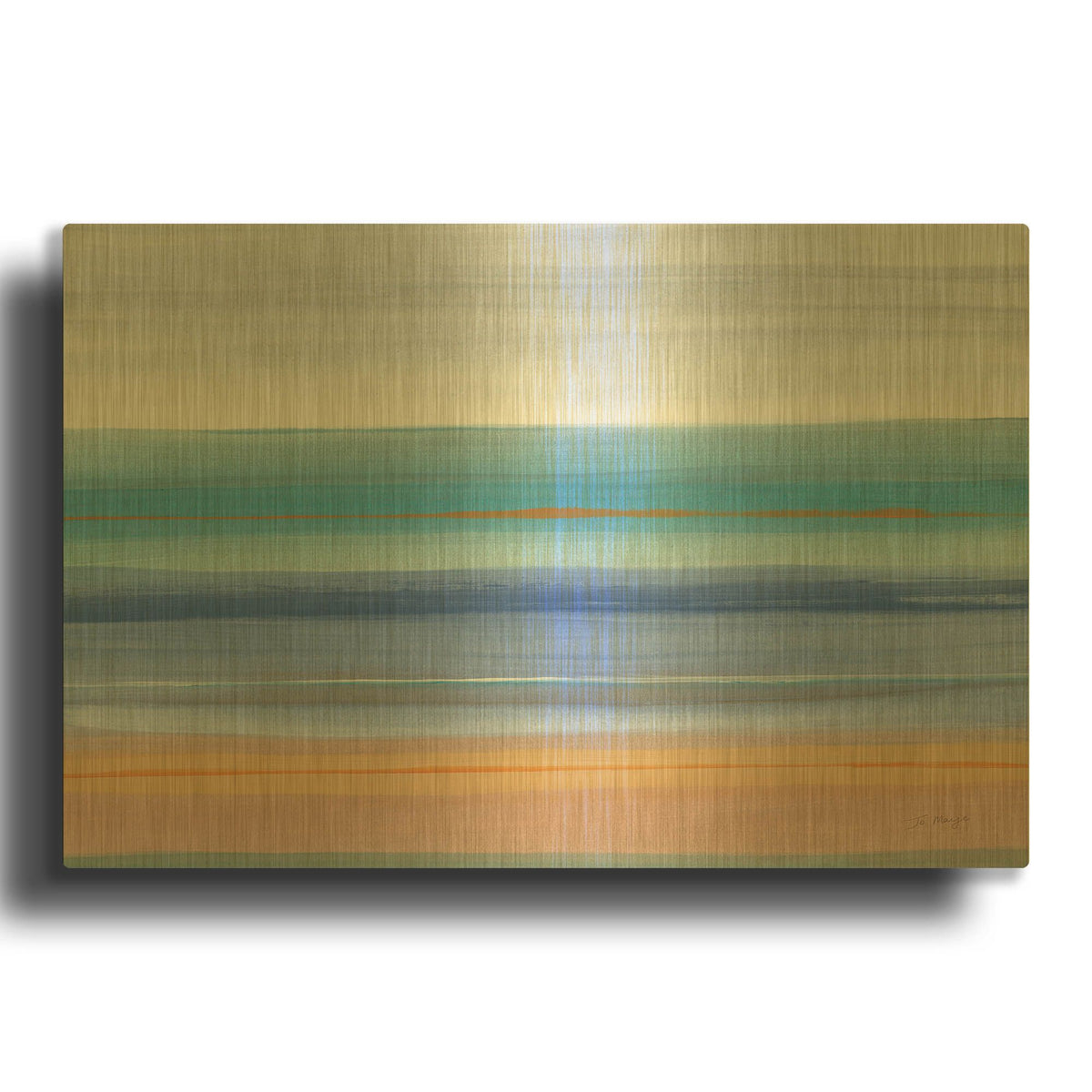 'Warmth' By Jo Maye Gold Metal Wall Art