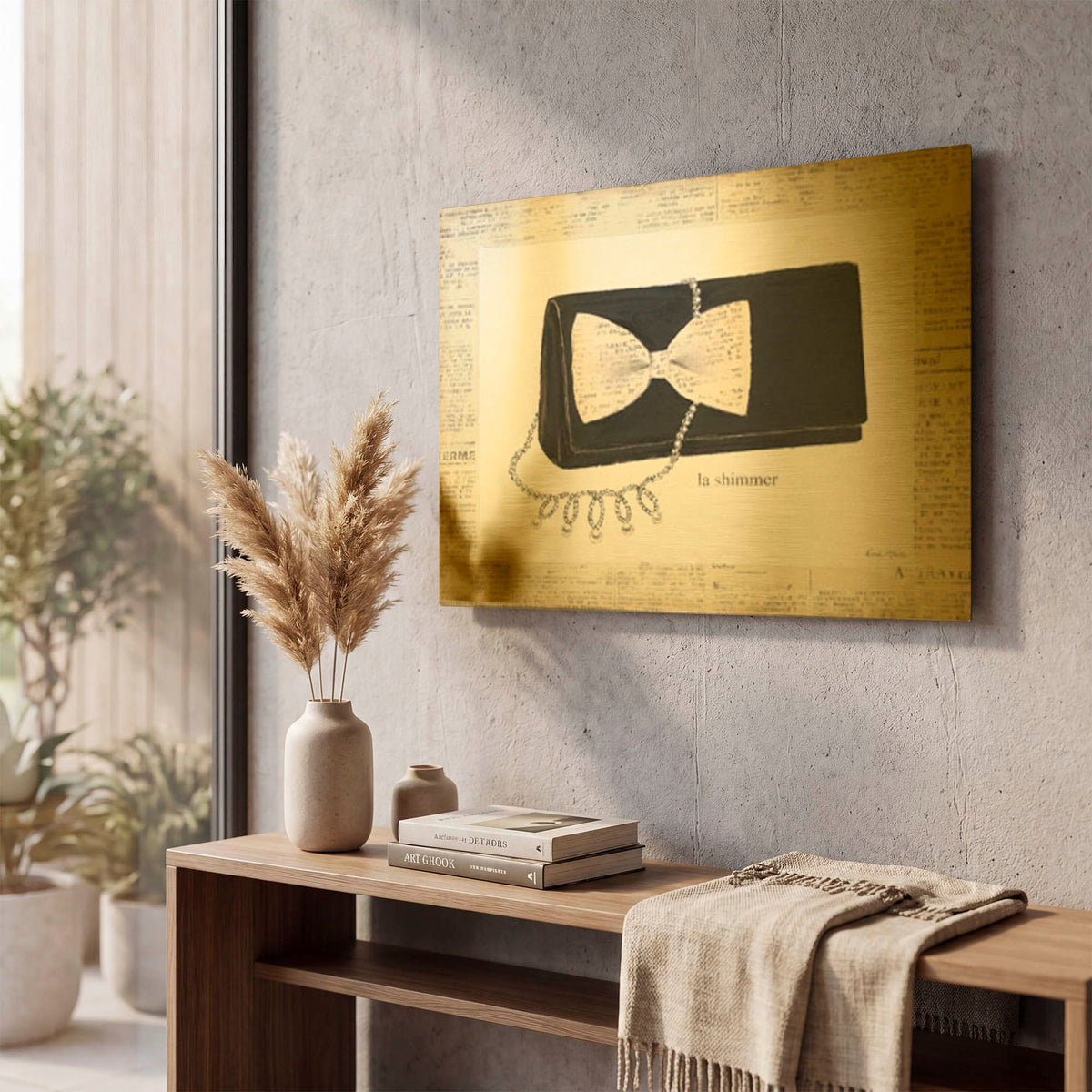 'From Emilys Closet III' By Emily Adams Gold Metal Wall Art