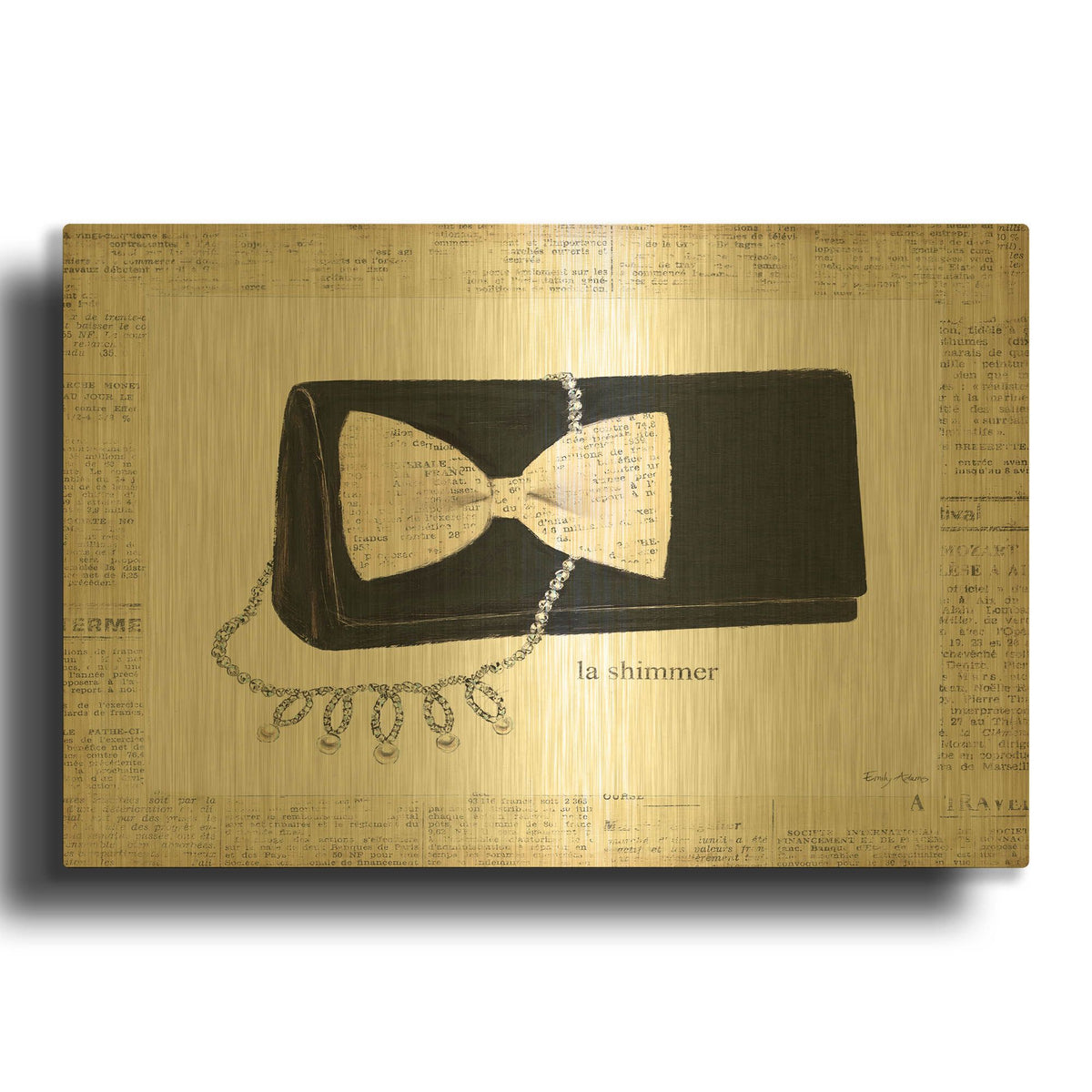 'From Emilys Closet III' By Emily Adams Gold Metal Wall Art