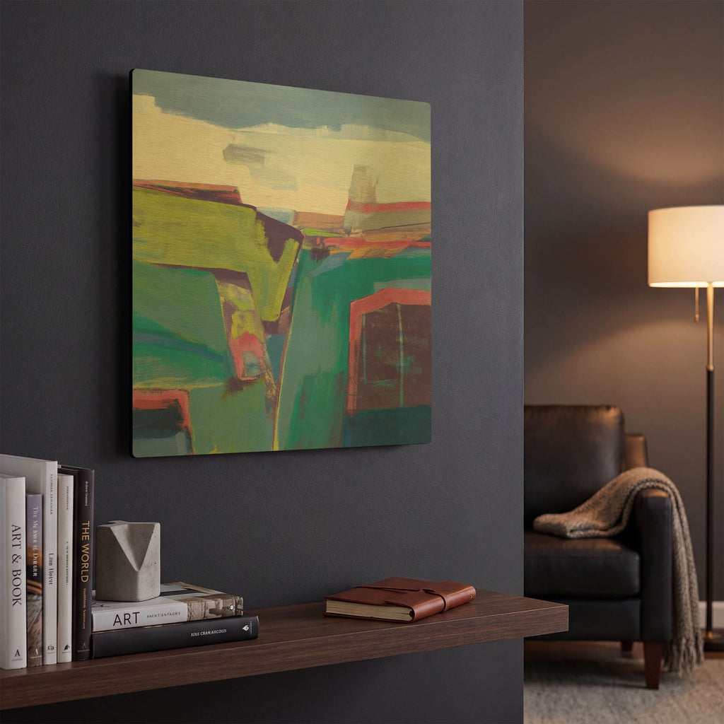 'Clear Day Bright' By Jo Maye Gold Metal Wall Art