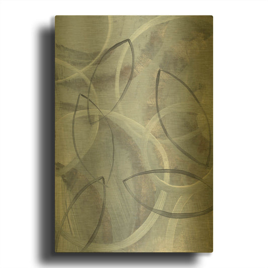 'Float II' By Jo Maye Gold Metal Wall Art