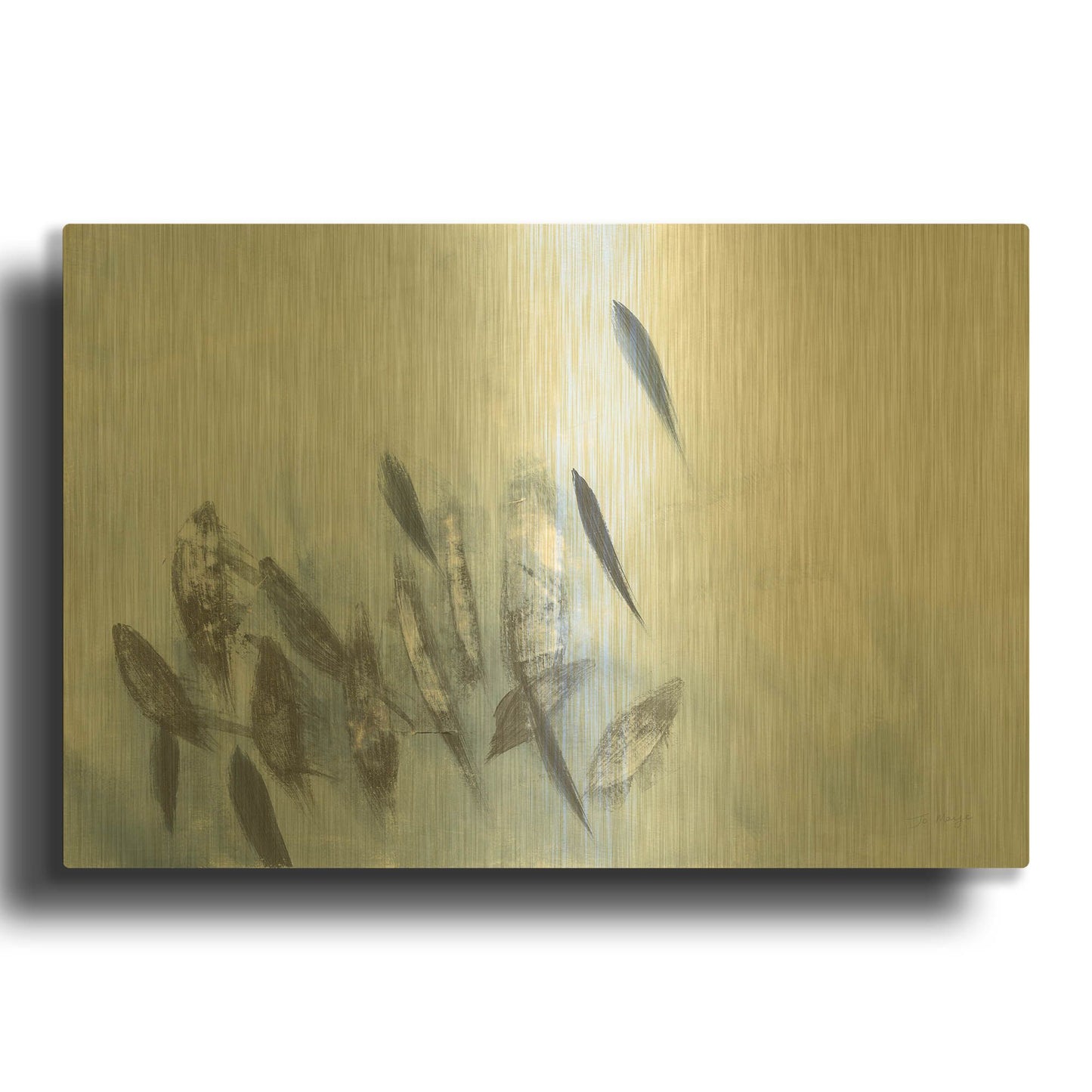 'Gently Waving' By Jo Maye Gold Metal Wall Art