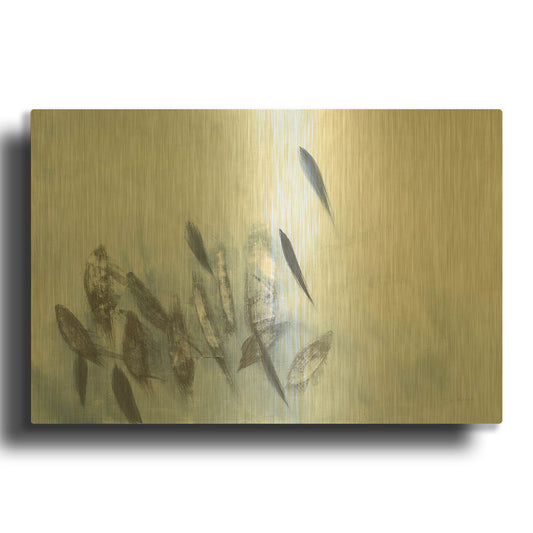 'Gently Waving' By Jo Maye Gold Metal Wall Art
