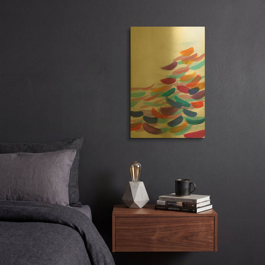 'Drift' By Jo Maye Gold Metal Wall Art