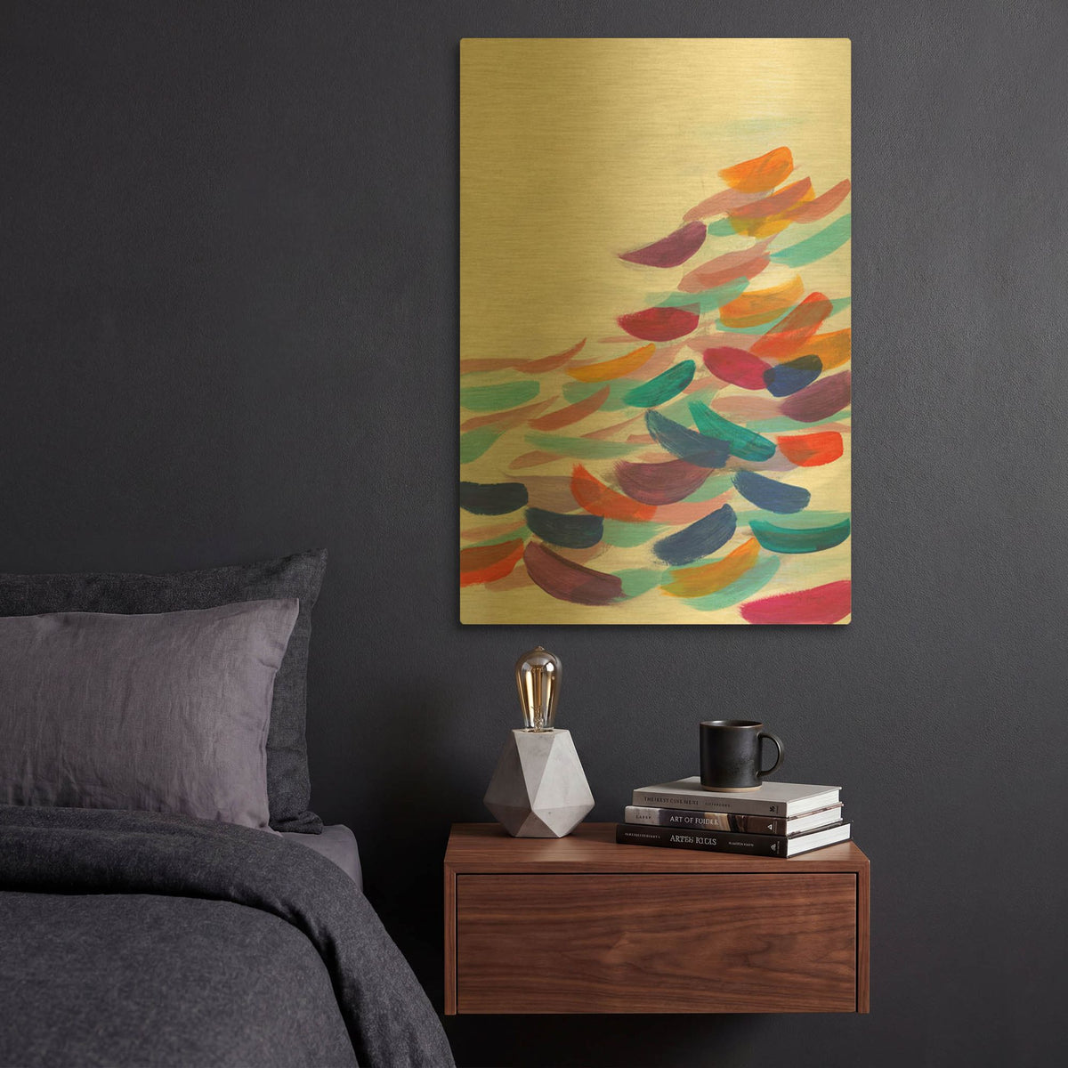 'Drift' By Jo Maye Gold Metal Wall Art