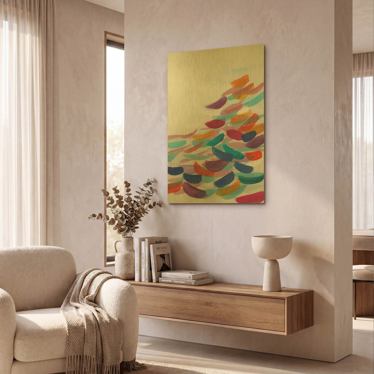 'Drift' By Jo Maye Gold Metal Wall Art