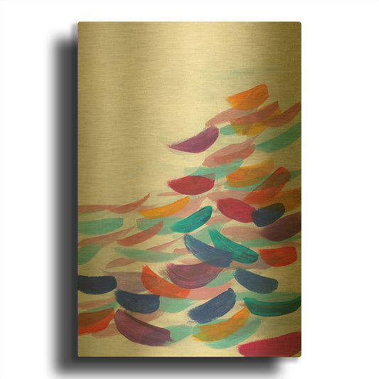 'Drift' By Jo Maye Gold Metal Wall Art