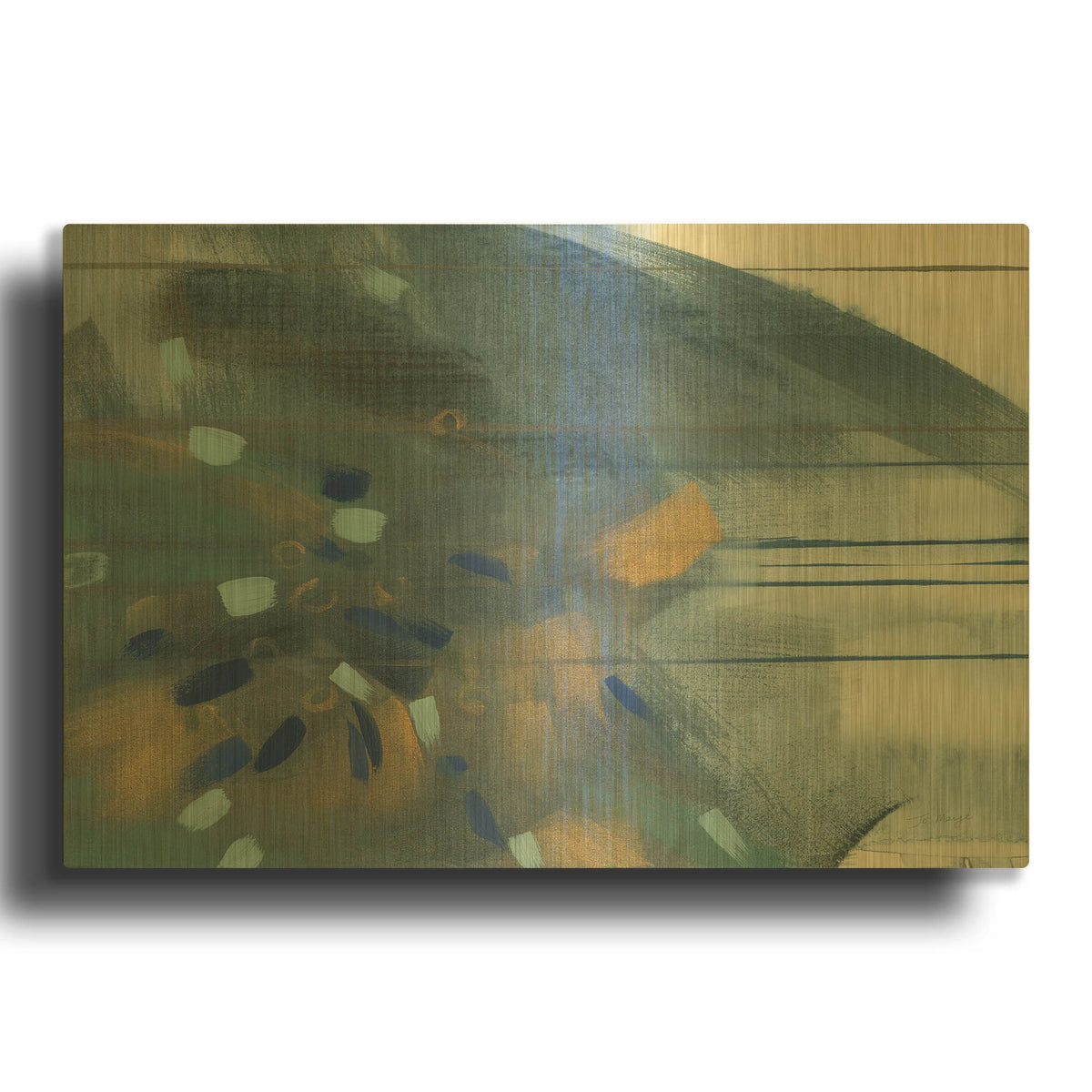 'Regal' By Jo Maye Gold Metal Wall Art