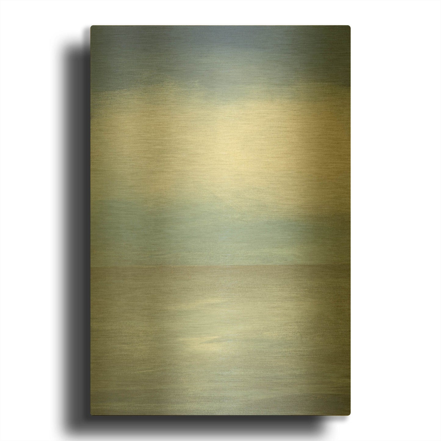 'Seascape II' By Jo Maye Gold Metal Wall Art