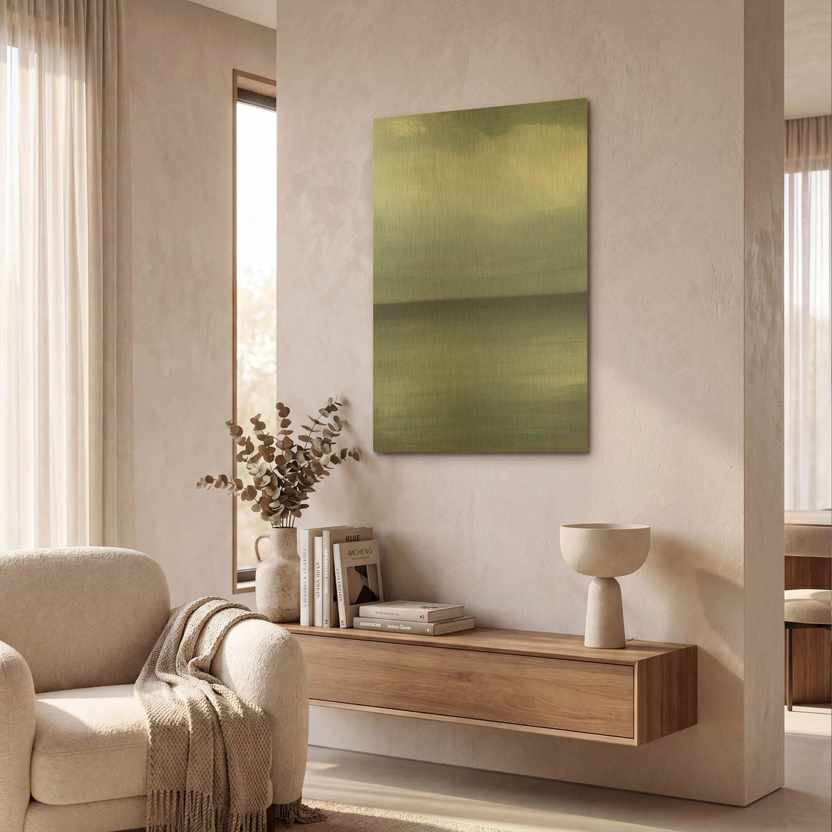 'Seascape III' By Jo Maye Gold Metal Wall Art
