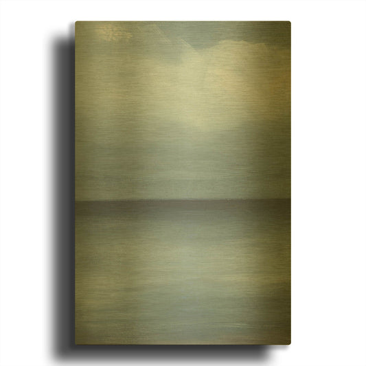 'Seascape III' By Jo Maye Gold Metal Wall Art