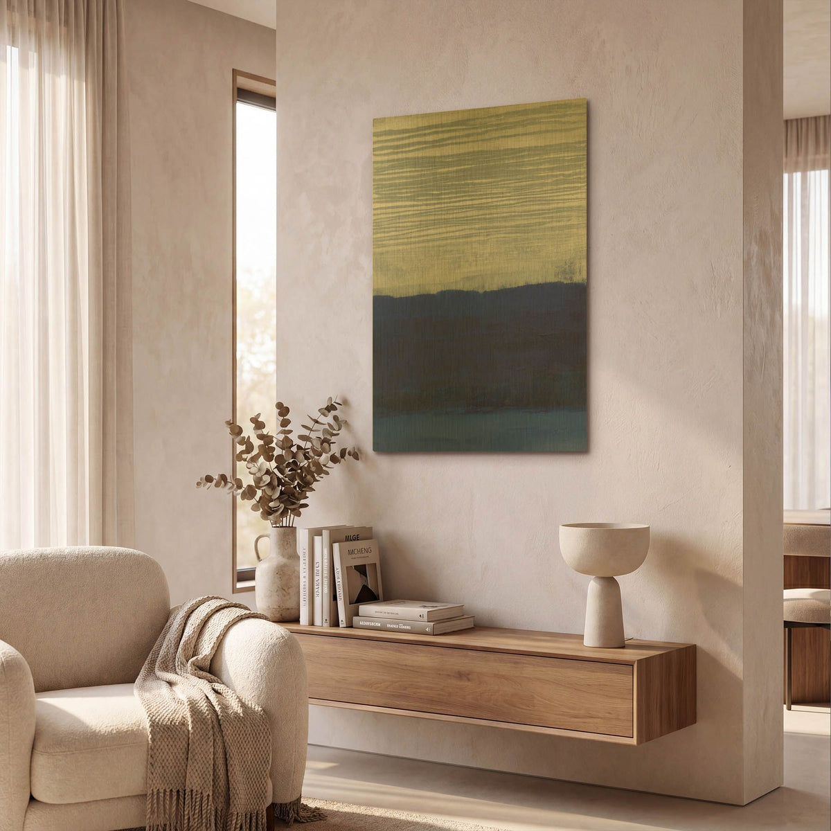 'Gray Haze' By Jo Maye Gold Metal Wall Art
