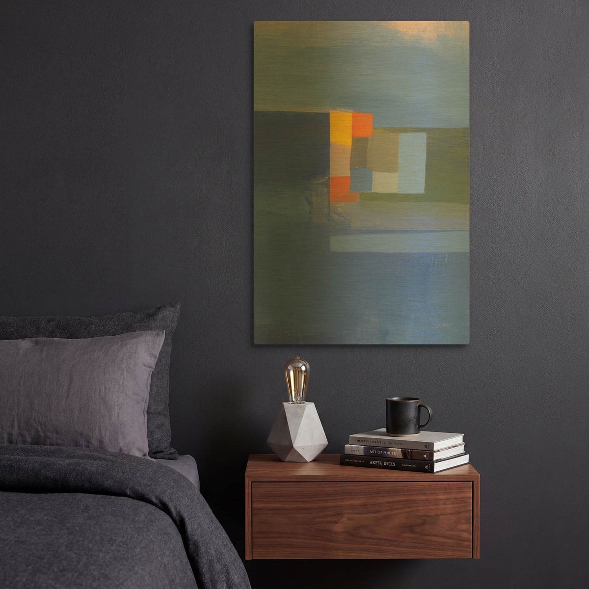 'Evening Light' By Jo Maye Gold Metal Wall Art