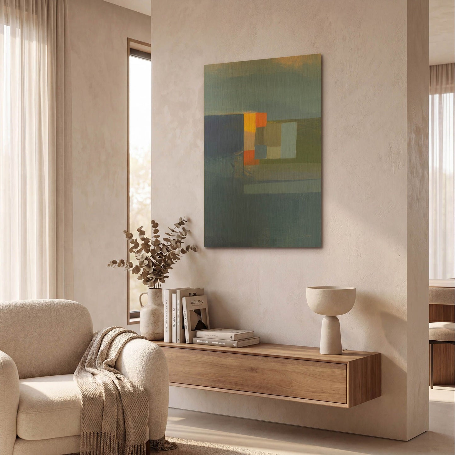 'Evening Light' By Jo Maye Gold Metal Wall Art