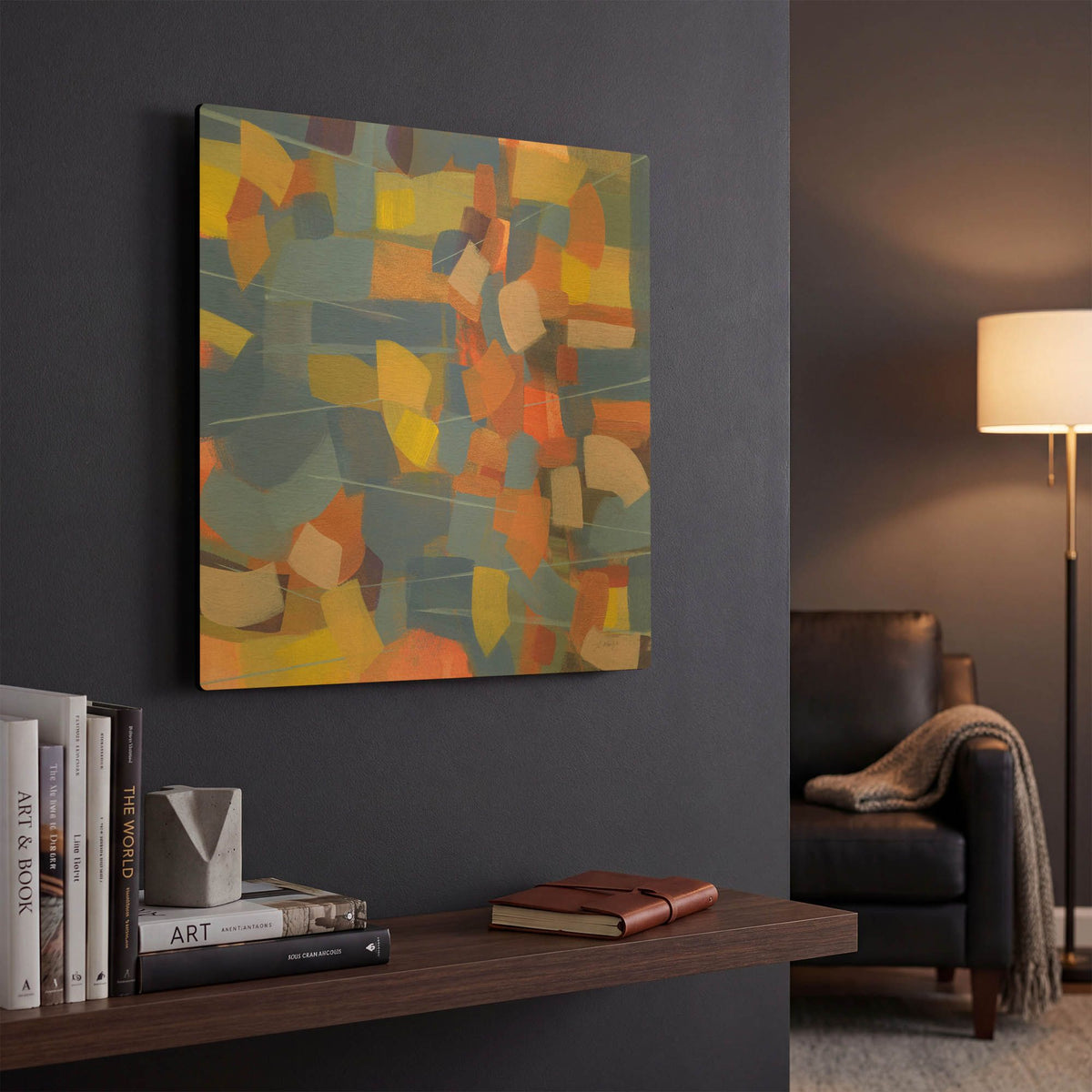'Intensity' By Jo Maye Gold Metal Wall Art