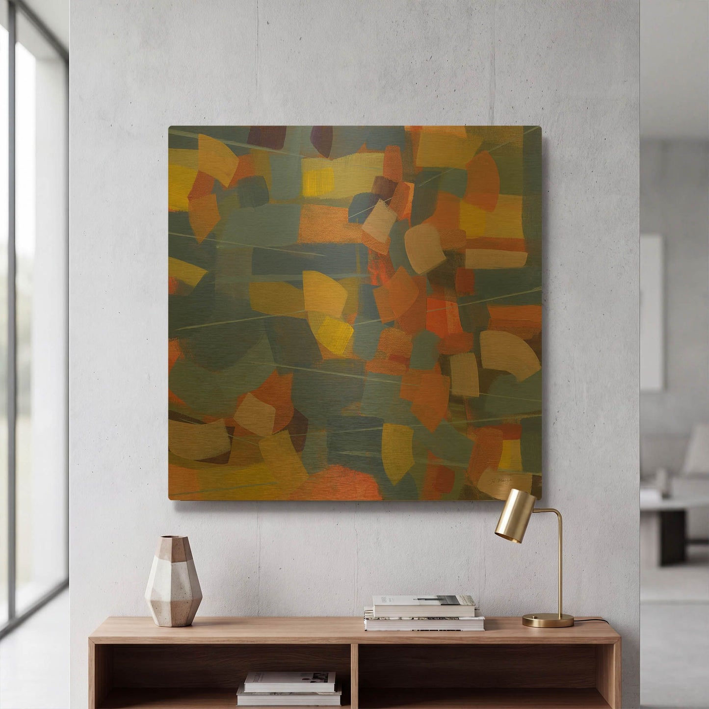 'Intensity' By Jo Maye Gold Metal Wall Art