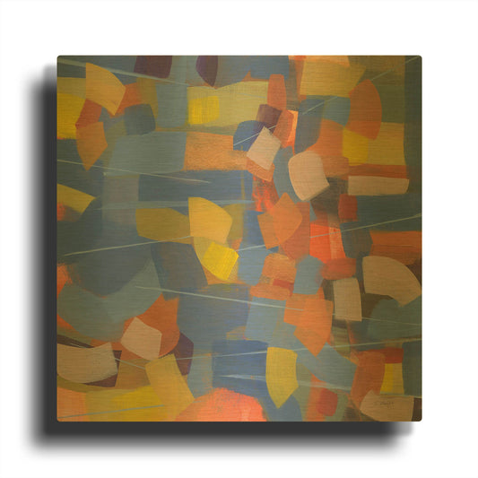 'Intensity' By Jo Maye Gold Metal Wall Art