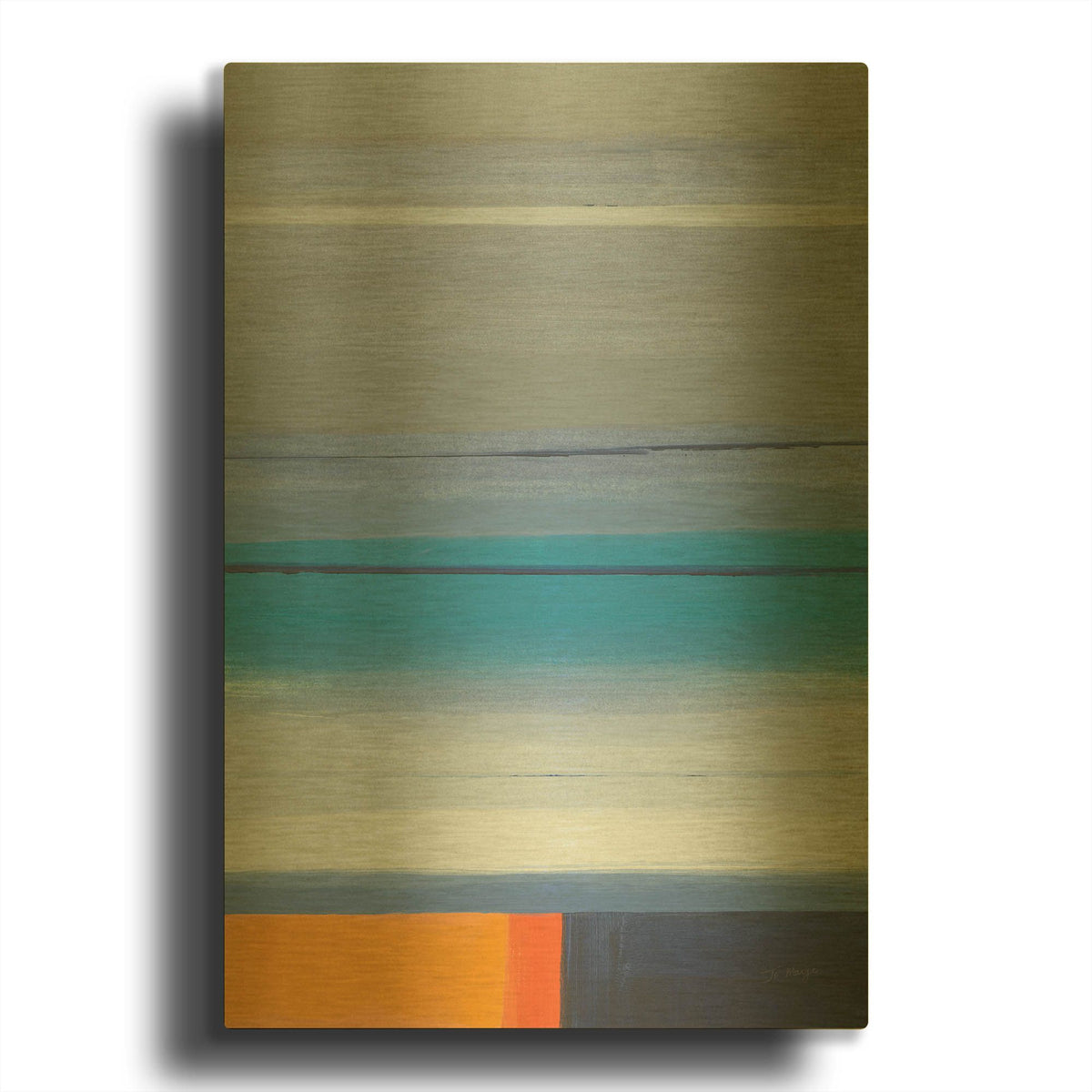 'Sight Lines' By Jo Maye Gold Metal Wall Art