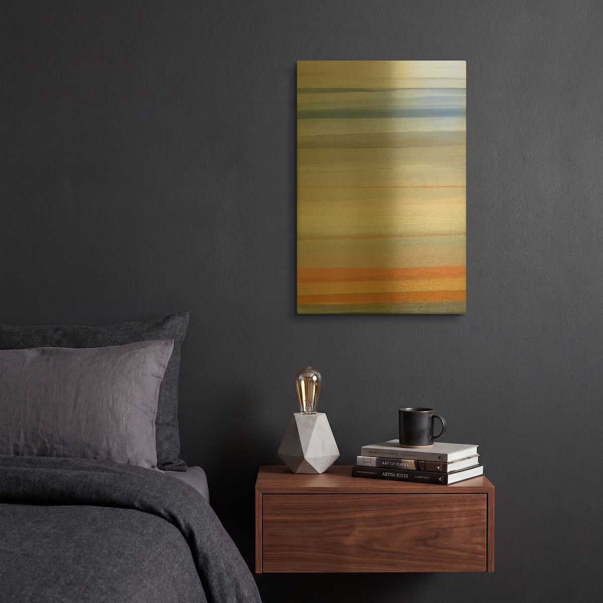 'Horizons' By Jo Maye Gold Metal Wall Art