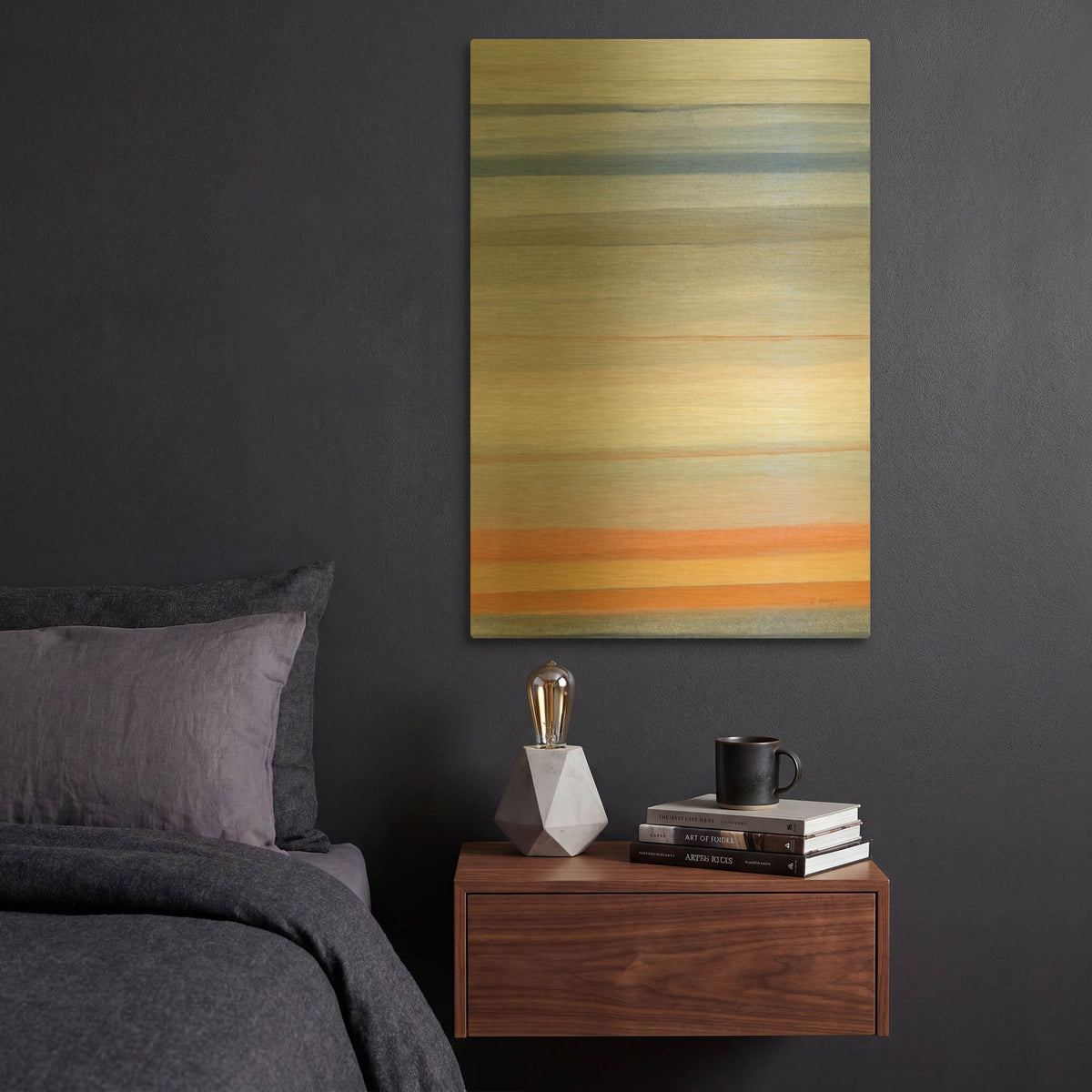 'Horizons' By Jo Maye Gold Metal Wall Art