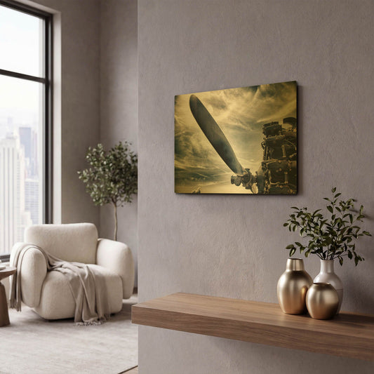 'Aero Maquina' By Nathan Larson Gold Metal Wall Art
