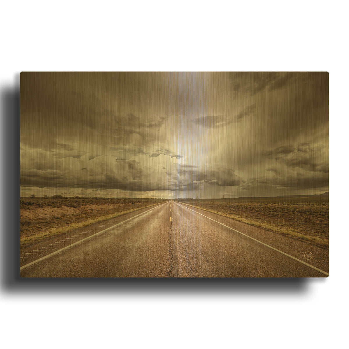 'Into The Storm' By Nathan Larson Gold Metal Wall Art