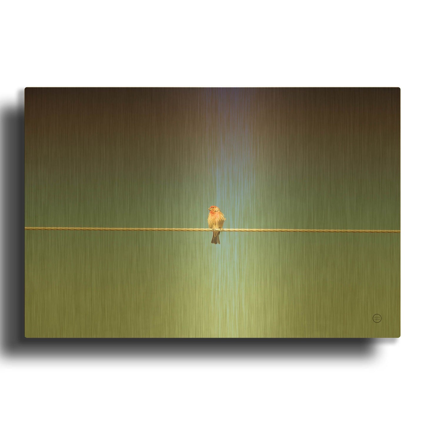 'Waiting' By Nathan Larson Gold Metal Wall Art