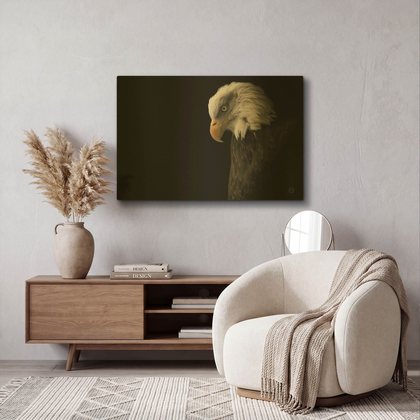 'Eagle Bow' By Nathan Larson Gold Metal Wall Art