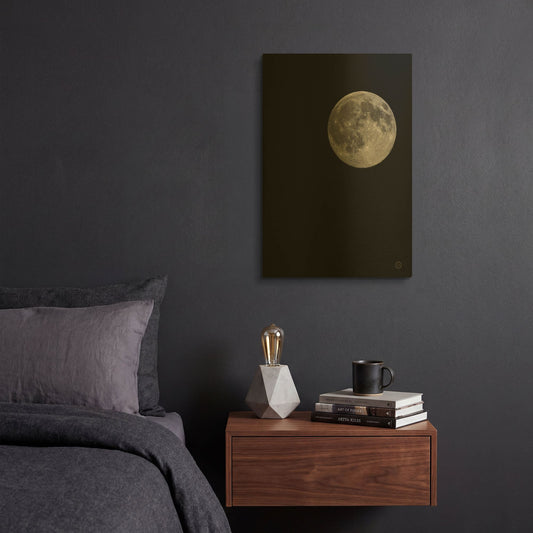 'Moon Detail I' By Nathan Larson Gold Metal Wall Art
