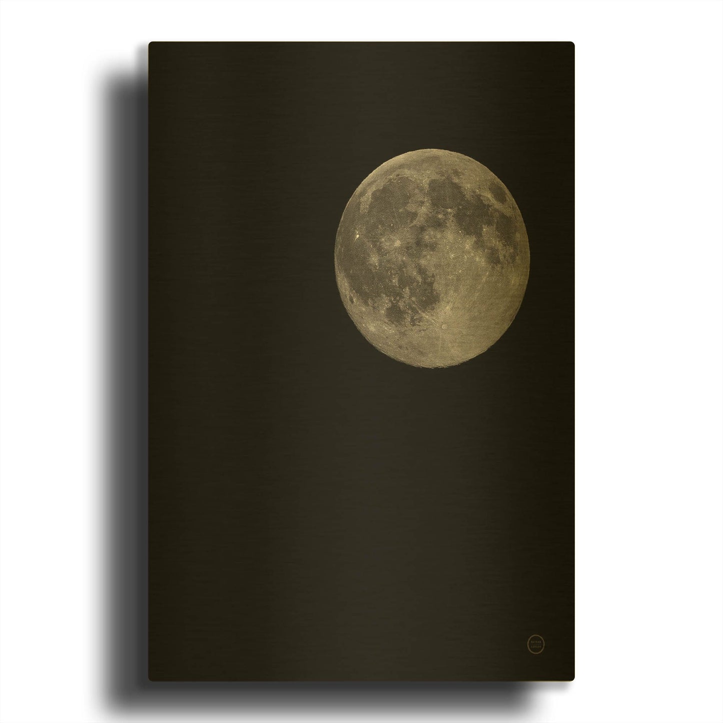 'Moon Detail I' By Nathan Larson Gold Metal Wall Art
