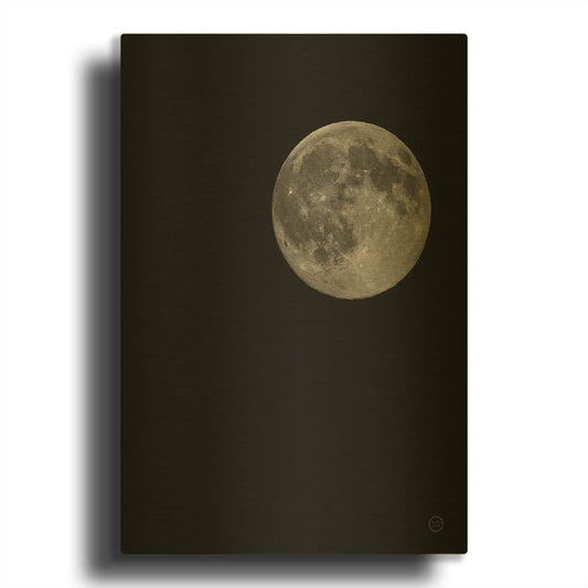'Moon Detail I' By Nathan Larson Gold Metal Wall Art