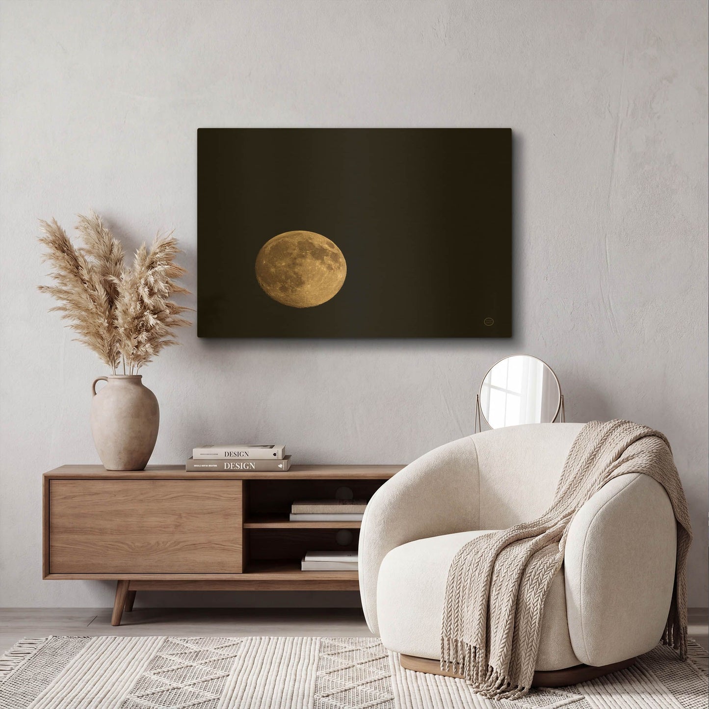 'Moon Detail II' By Nathan Larson Gold Metal Wall Art
