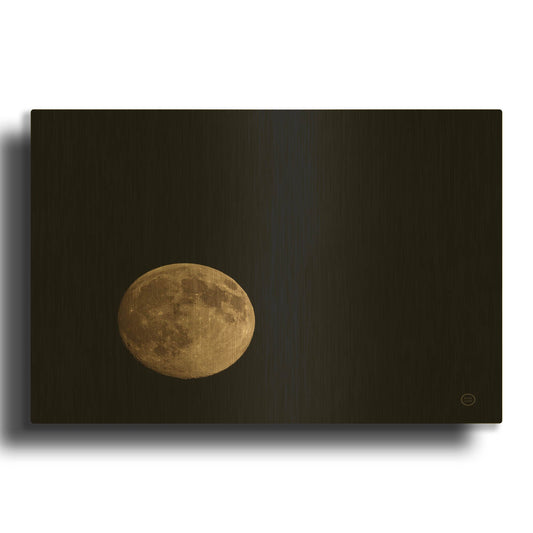 'Moon Detail II' By Nathan Larson Gold Metal Wall Art