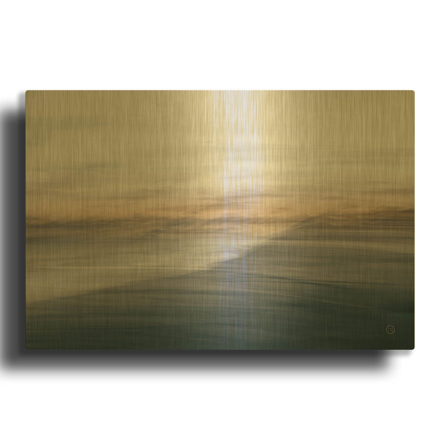'Waves Move Me III' By Nathan Larson Gold Metal Wall Art