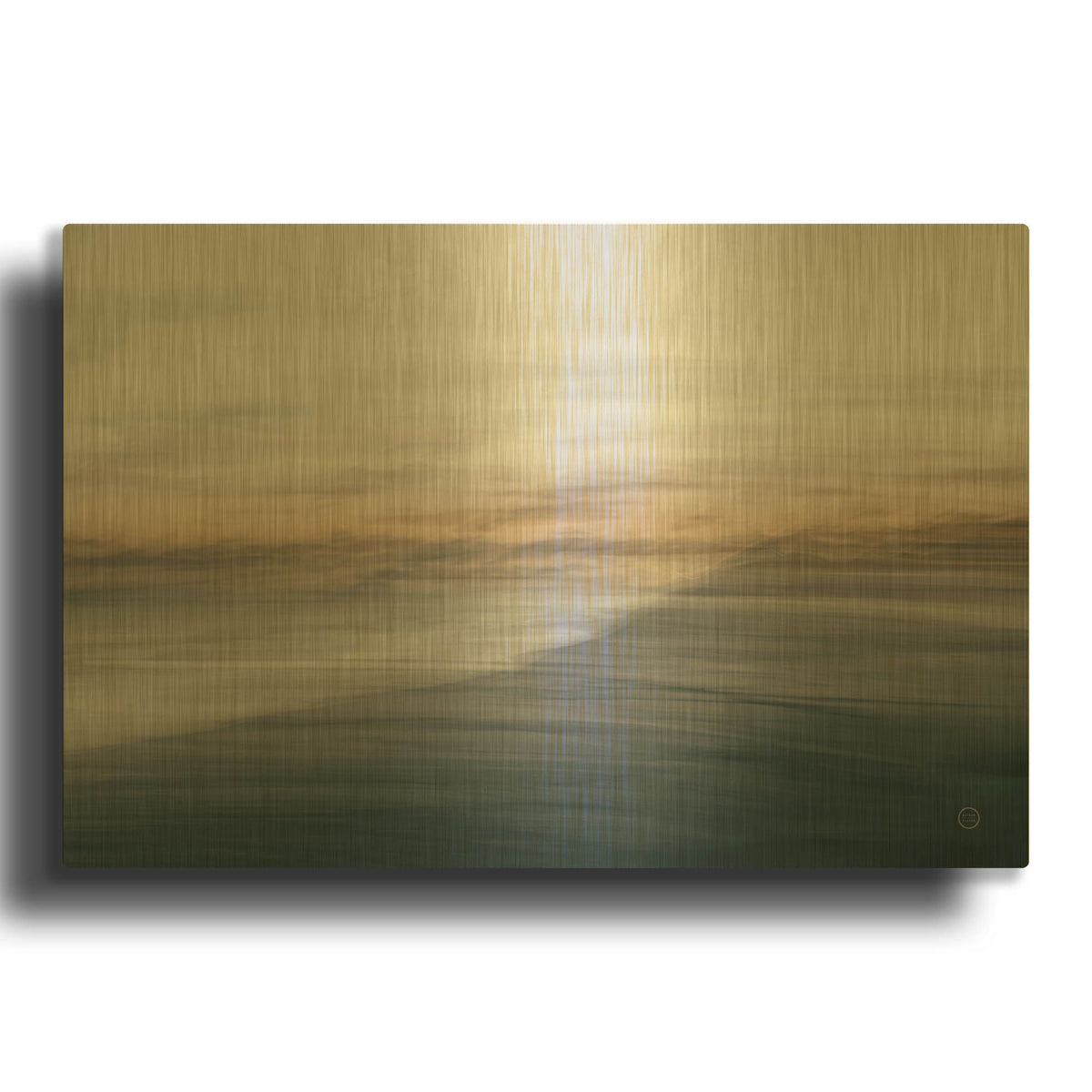 'Waves Move Me III' By Nathan Larson Gold Metal Wall Art