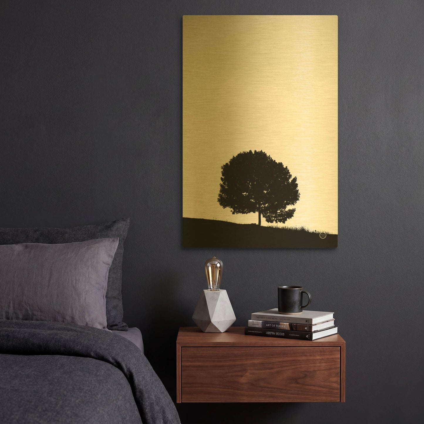 'Lone Tree Hill' By Nathan Larson Gold Metal Wall Art