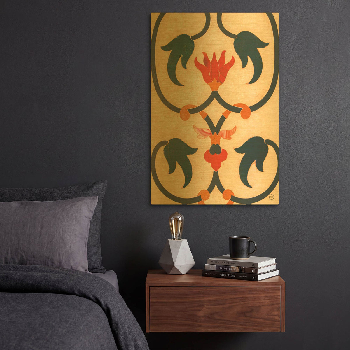 'Mosaic II' By Nathan Larson Gold Metal Wall Art
