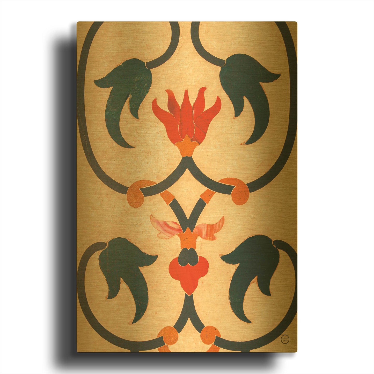 'Mosaic II' By Nathan Larson Gold Metal Wall Art