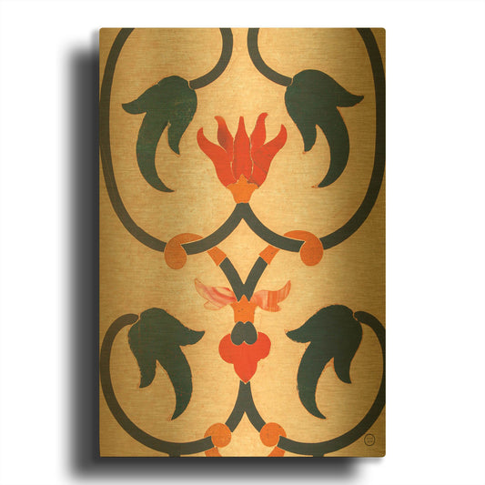 'Mosaic II' By Nathan Larson Gold Metal Wall Art