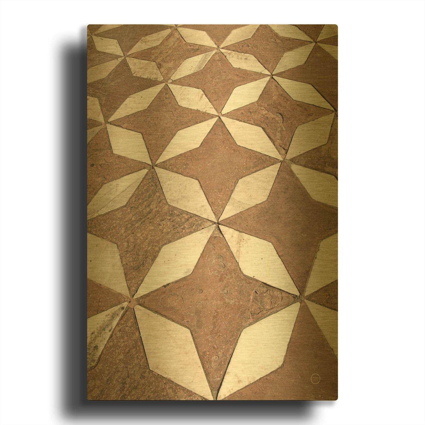 'Mosaic III' By Nathan Larson Gold Metal Wall Art