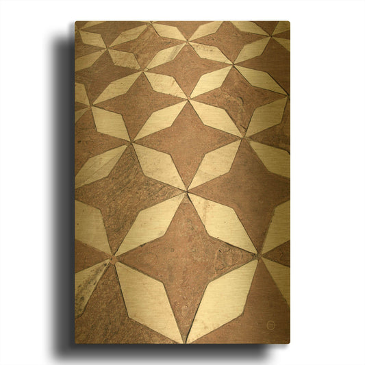 'Mosaic III' By Nathan Larson Gold Metal Wall Art