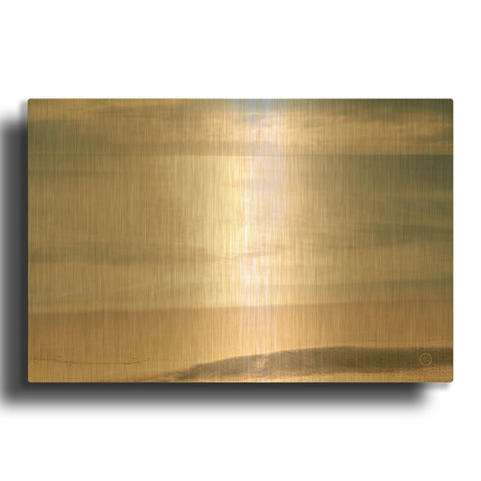 'Smooth Waters' By Nathan Larson Gold Metal Wall Art